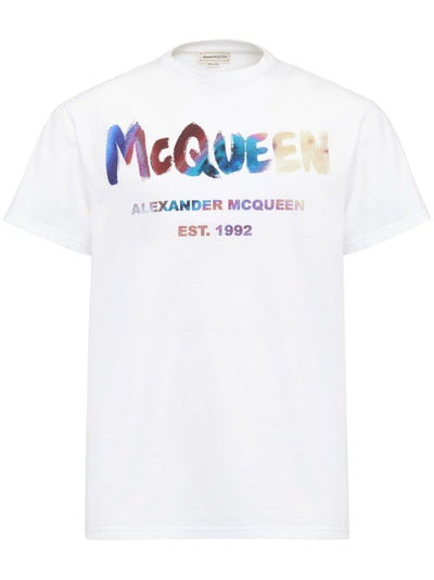 Alexander Mc Queen - T-shirt en coton à logo imprimé - Lothaire
