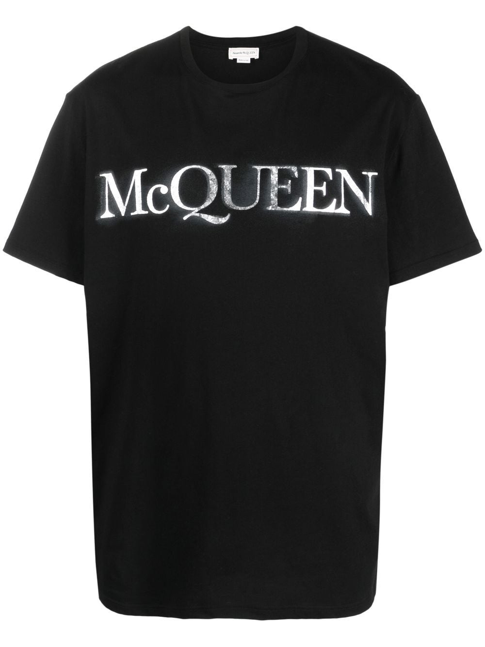 Alexander Mc Queen - T-Shirt noir logo argenté - Lothaire