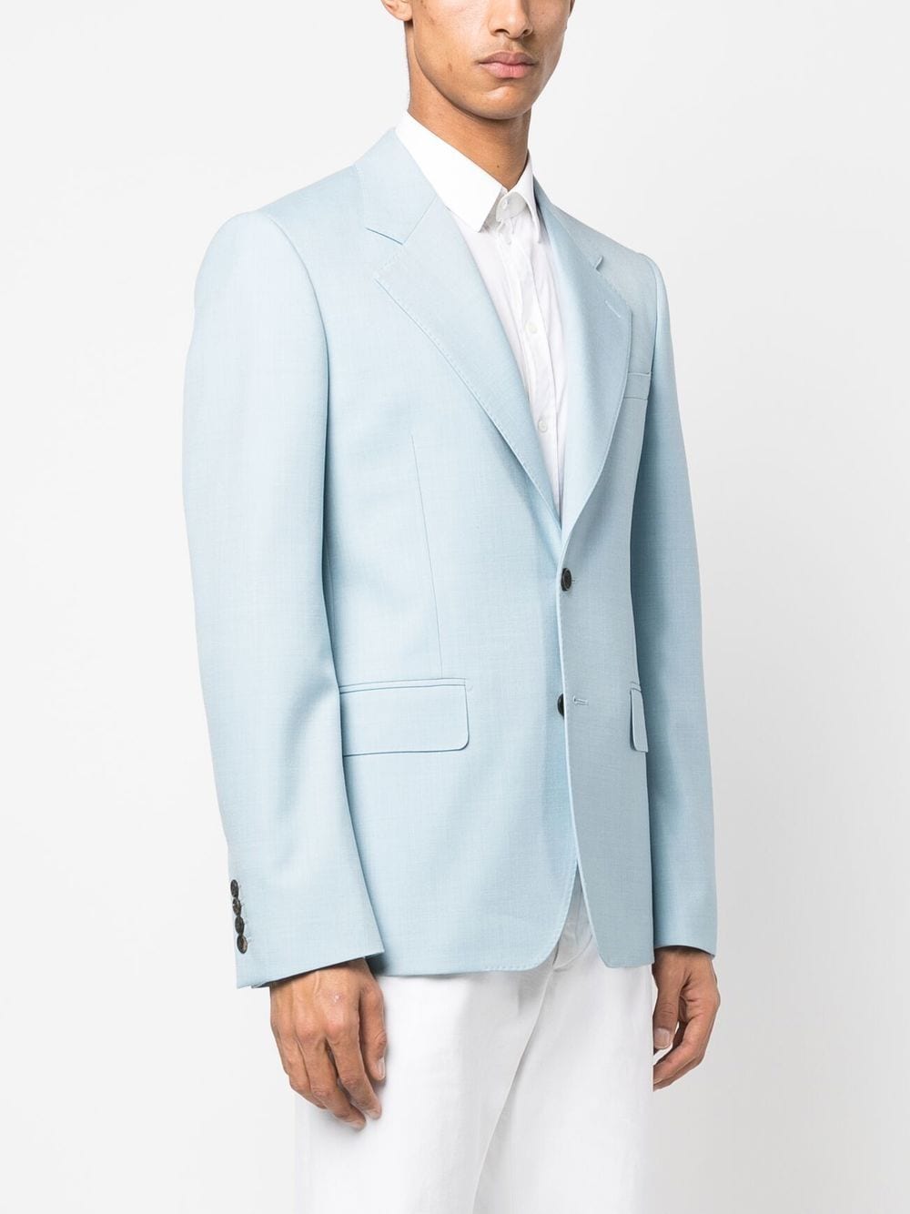 Alexander Mc Queen - Veste à boutonnage simple en sergé Pale Blue - Lothaire