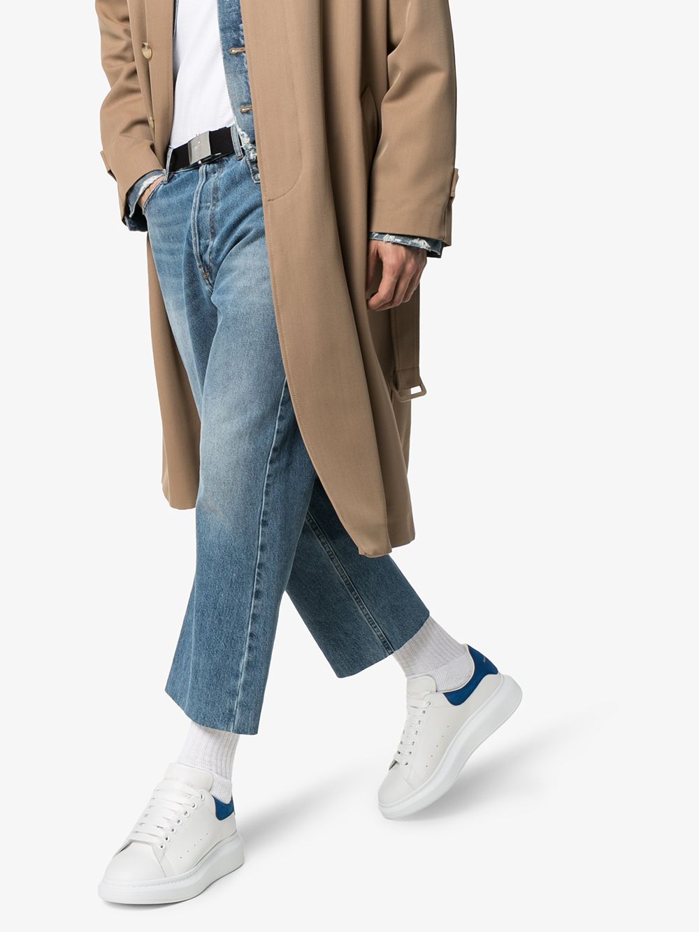 Alexander McQueen Baskets Oversized blanc bleu Lothaire