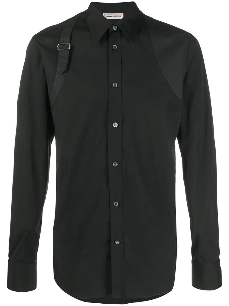 Chemise Homme Alexander McQueen Noire Sérigraphiée - Taille Standard, Neuf Avec étiquettes