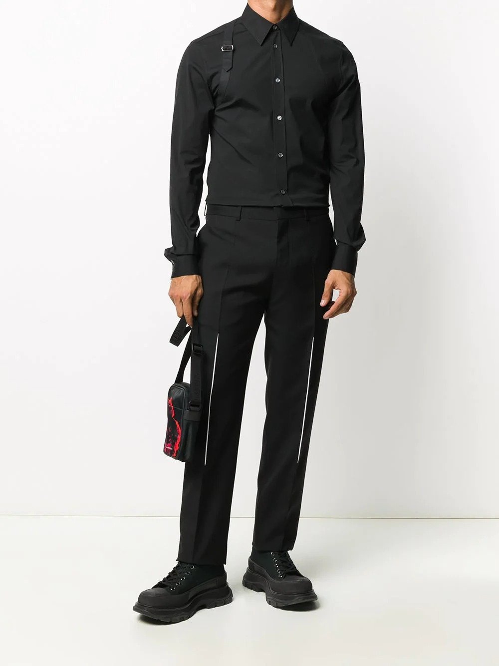 ALEXANDER MCQUEEN - chemise à détail de bride - Lothaire boutiques (6868500086949)
