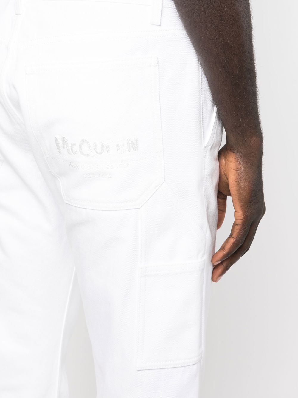 Alexander McQueen - Jean slim à logo brodé - Lothaire