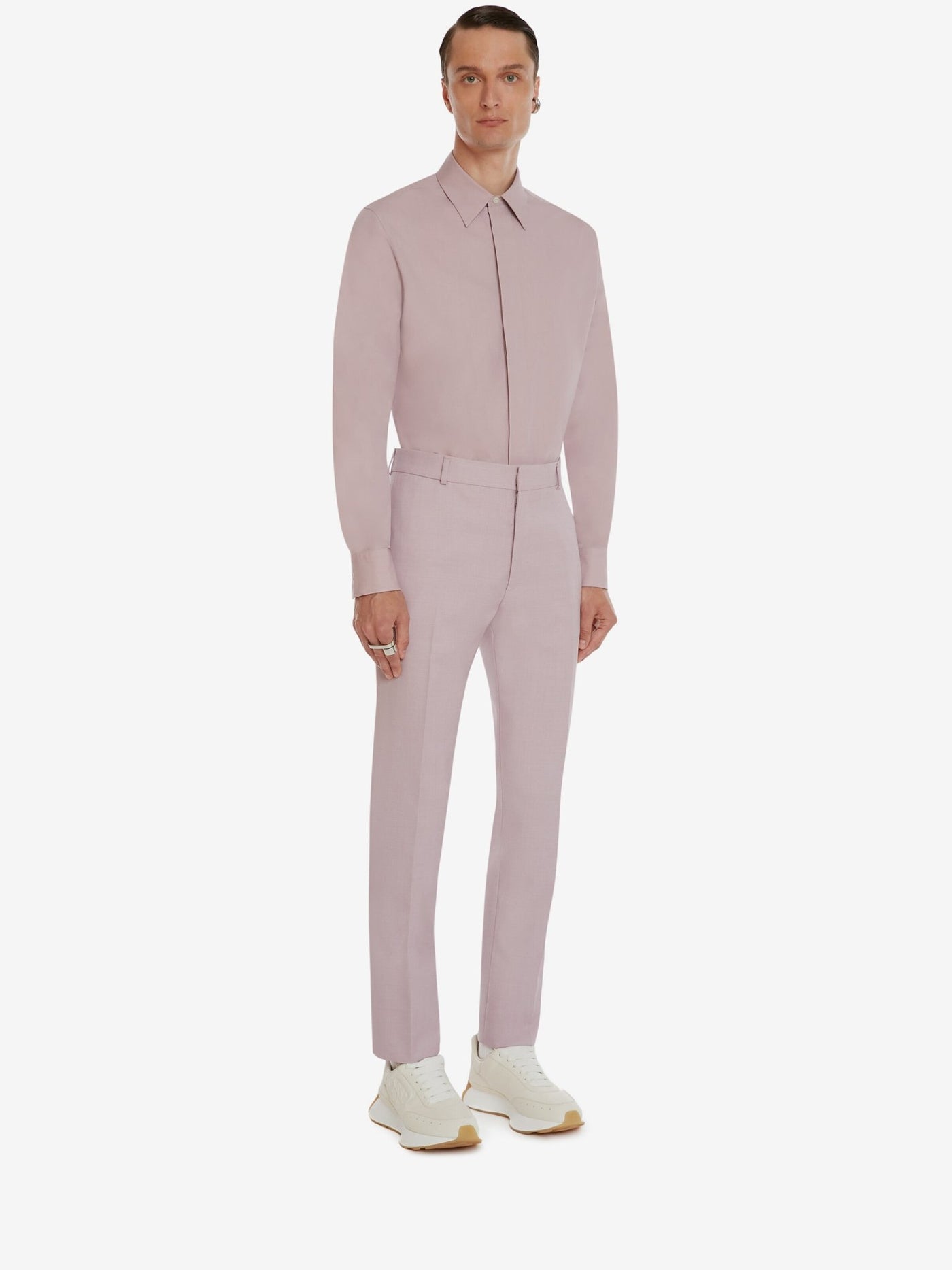 Alexander McQueen - Pantalon Cigarette Ajusté Lilas - Lothaire