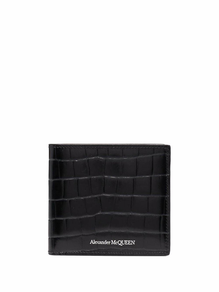 Alexander McQueen Portefeuille en cuir effet Crocodile - Lothaire boutiques