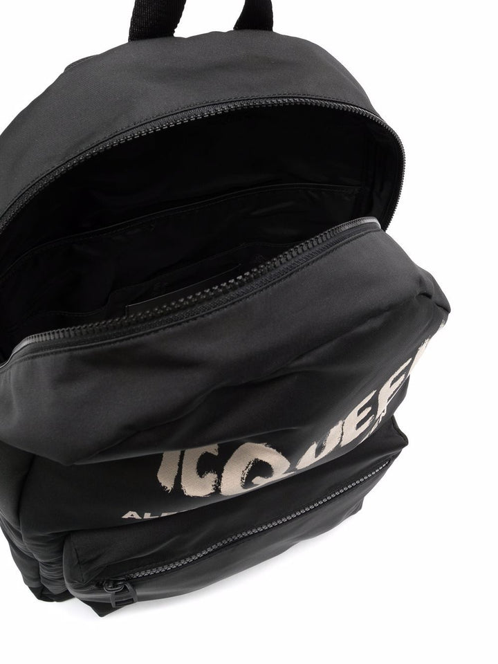 Alexander McQueen Sac à dos Metropolitan à graffiti Black - Lothaire