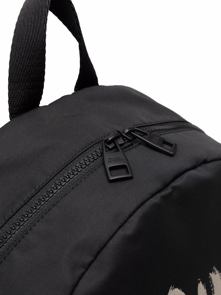 Alexander McQueen Sac à dos Metropolitan à graffiti Black - Lothaire