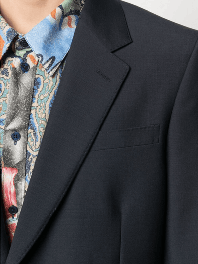 ALEXANDER MCQUEEN - Veste de costume à simple boutonnage bleue - Lothaire boutiques (6072475451557)