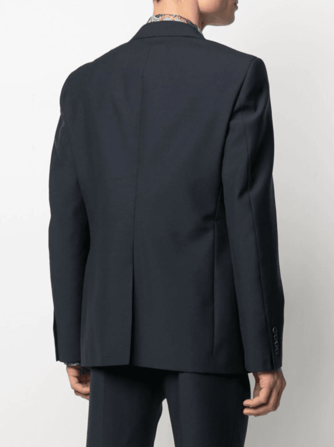 ALEXANDER MCQUEEN - Veste de costume à simple boutonnage bleue - Lothaire boutiques (6072475451557)