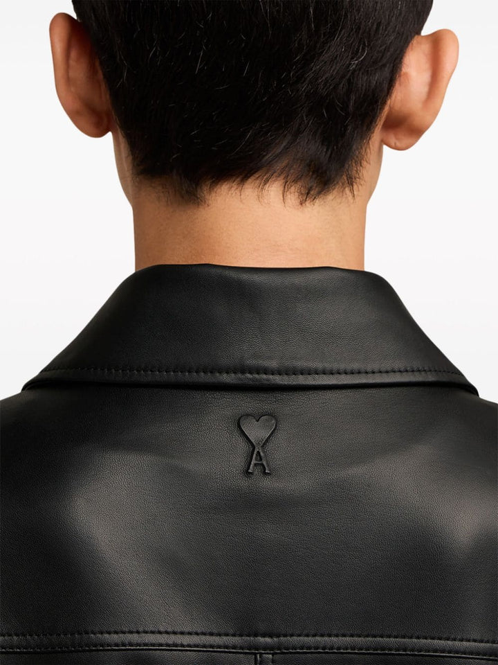 AMI Paris - Blouson black Cuir - Lothaire