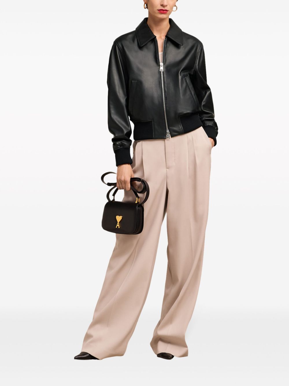 AMI Paris - Blouson black Cuir - Lothaire