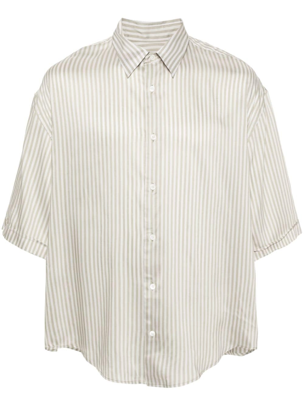 AMI Paris - Chemise à rayure Craie & Sauge - Lothaire