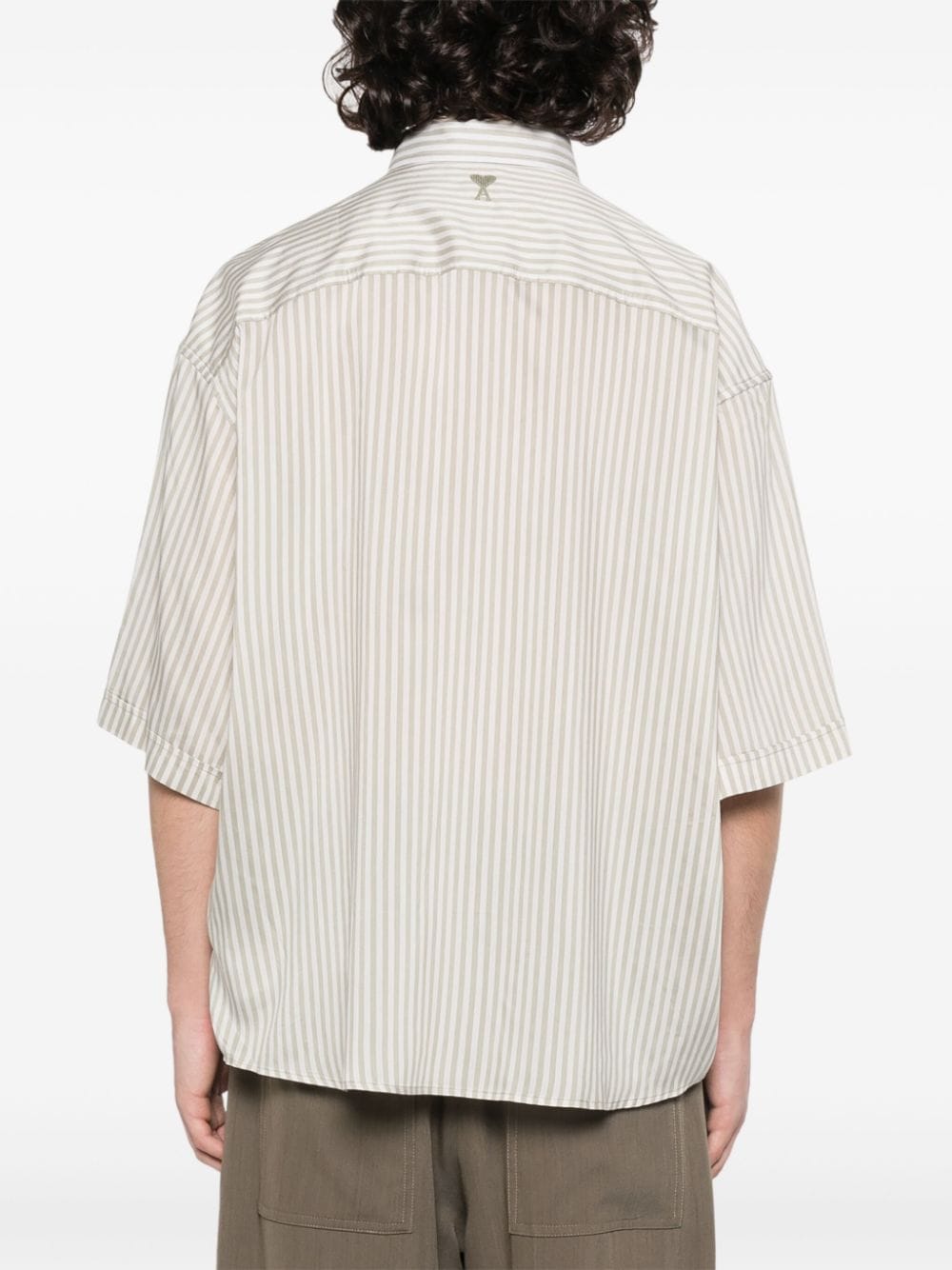 AMI Paris - Chemise à rayure Craie & Sauge - Lothaire