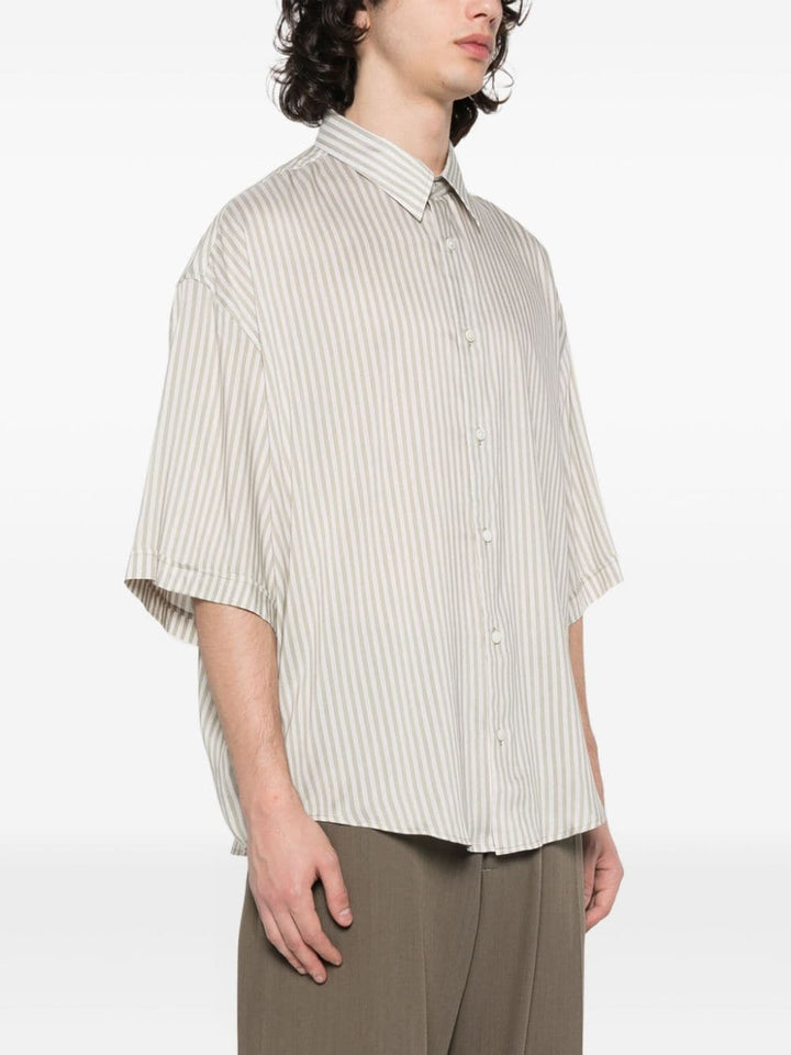AMI Paris - Chemise à rayure Craie & Sauge - Lothaire