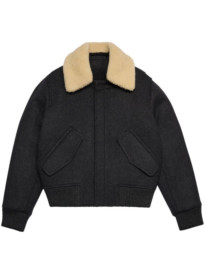 AMI Paris - Manteau Grey col en laine - Lothaire