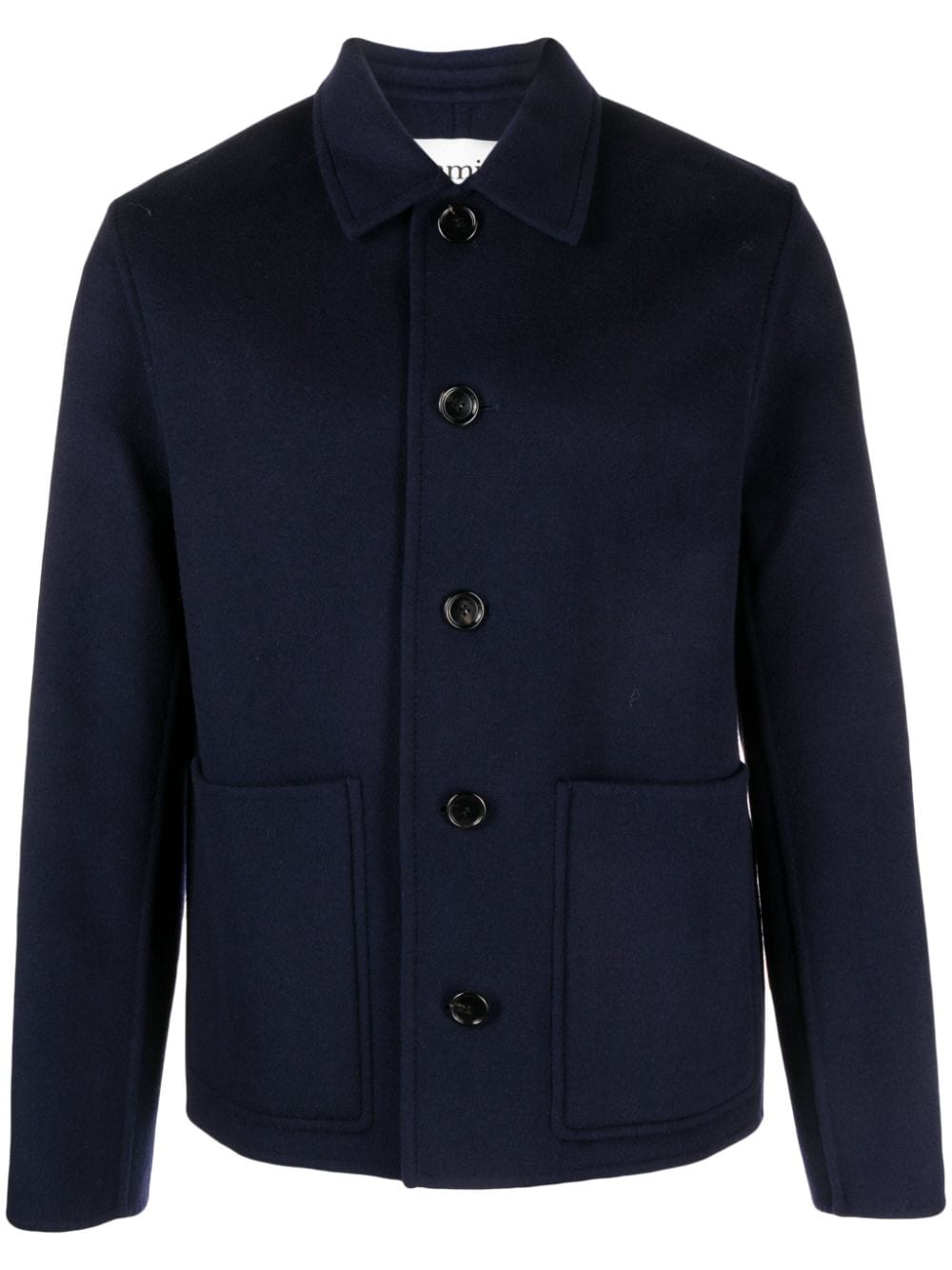 AMI Paris - Manteau navy en laine - Lothaire