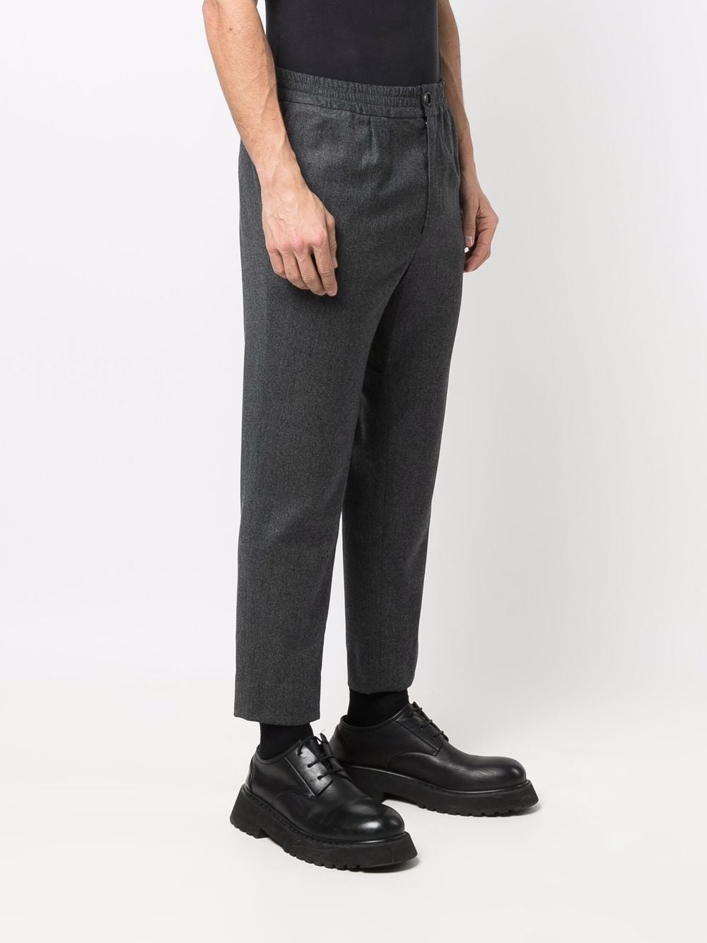 AMI Paris Pantalon de costume gris à coupe droite - Lothaire