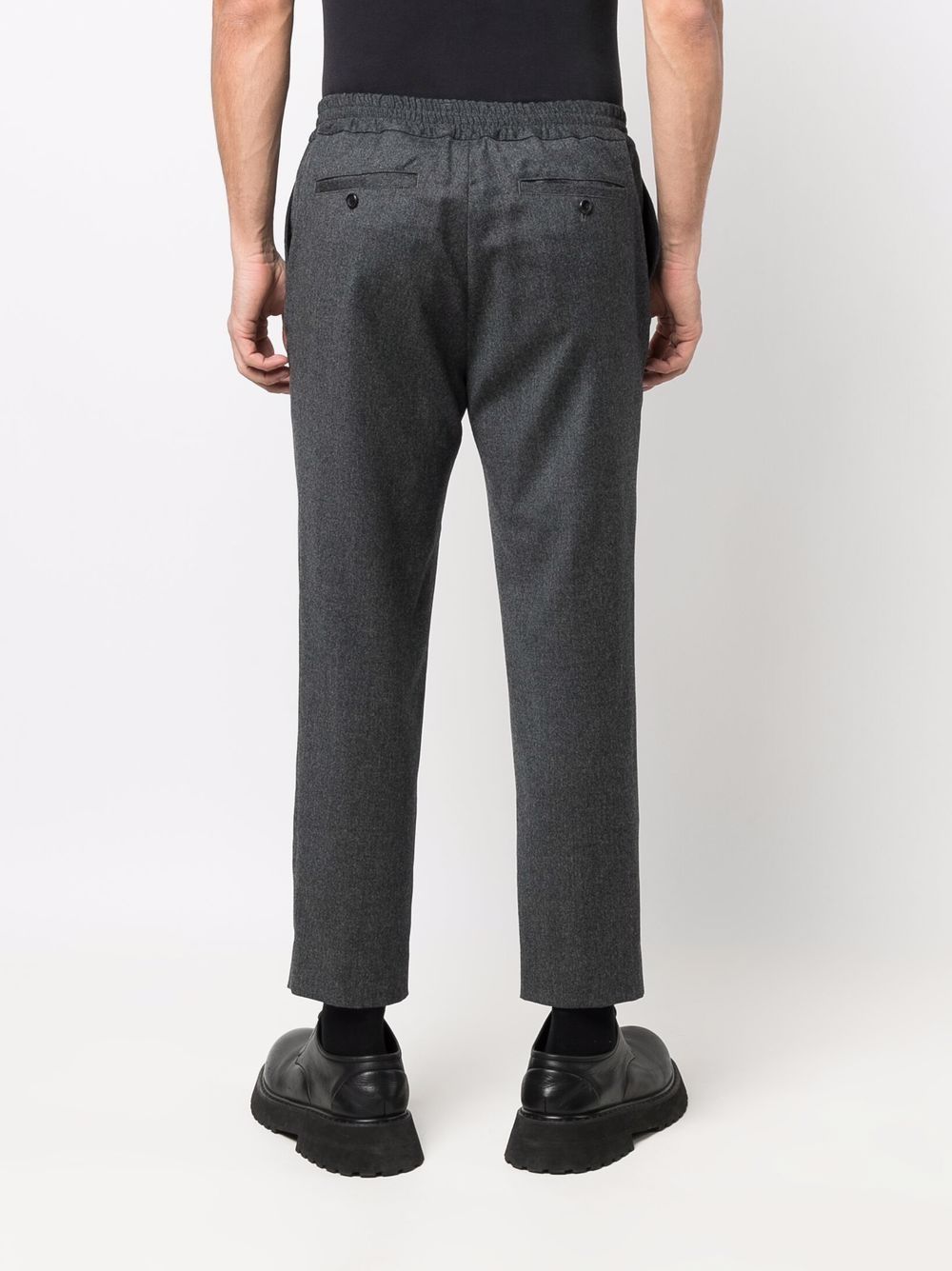 AMI Paris Pantalon de costume gris à coupe droite - Lothaire