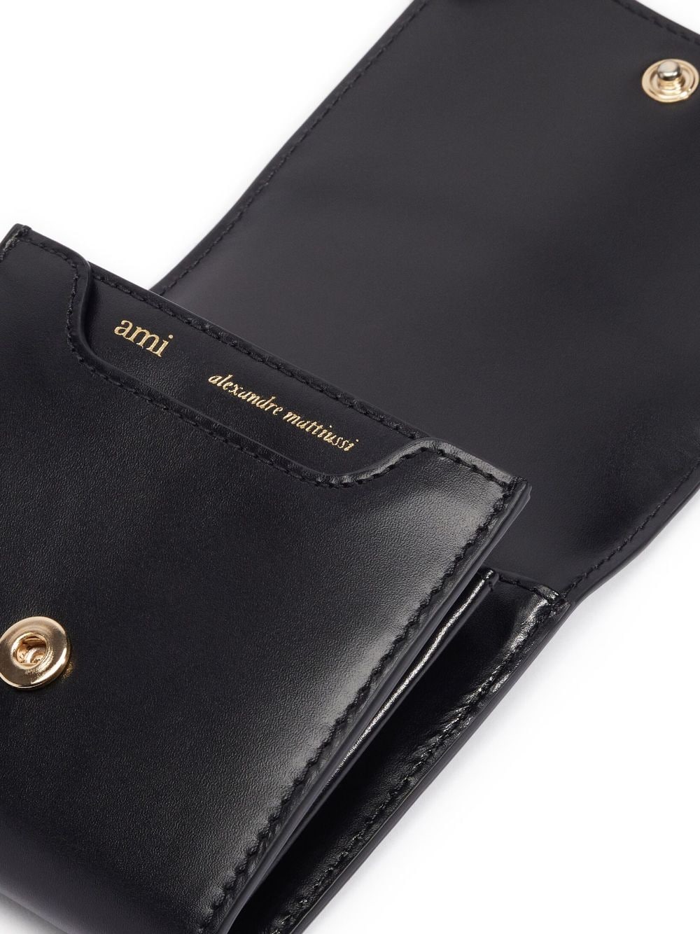 AMI Paris - Porte cartes en cuir avec plaque logo - Lothaire