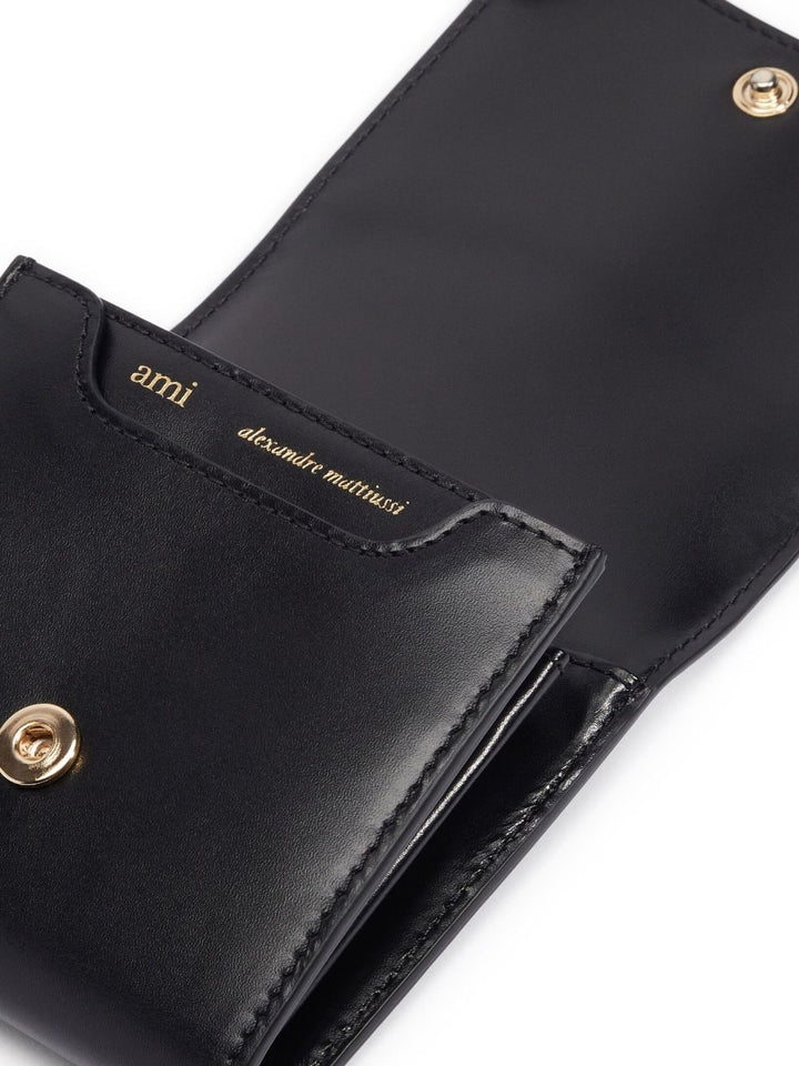 AMI Paris - Porte cartes en cuir avec plaque logo - Lothaire