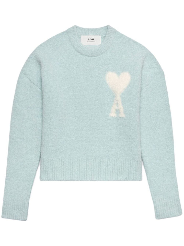 AMI Paris - Pull bleu ciel Ami de Coeur - Lothaire