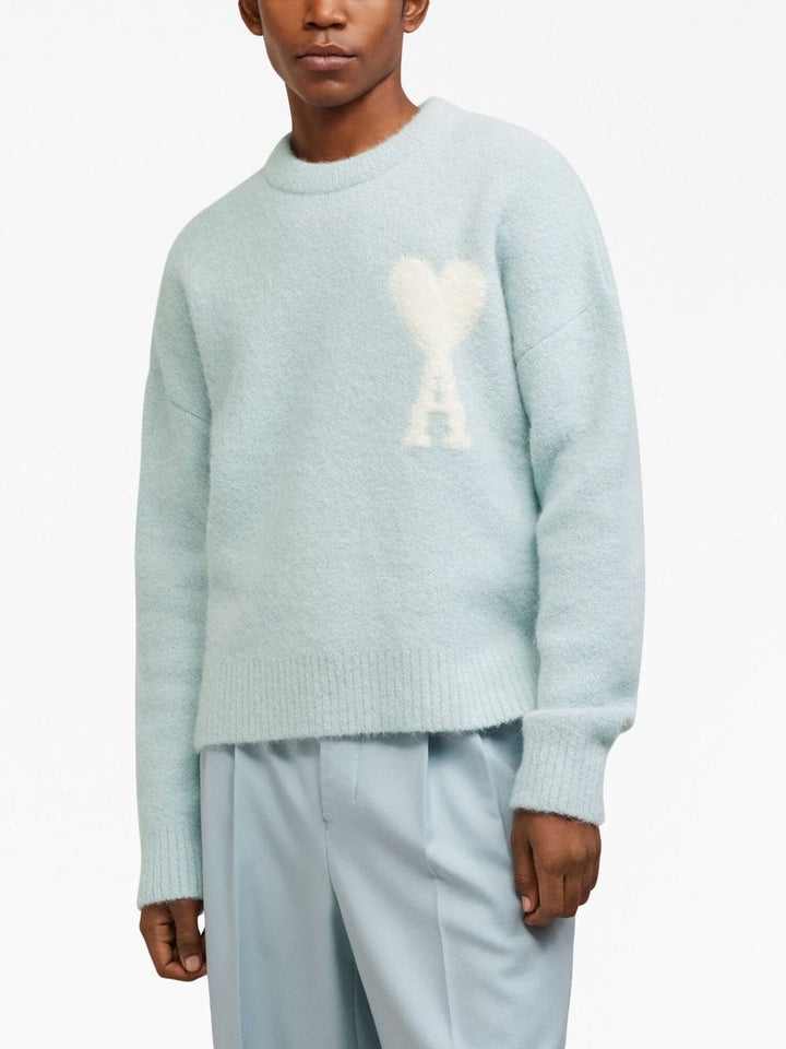 AMI Paris - Pull bleu ciel Ami de Coeur - Lothaire