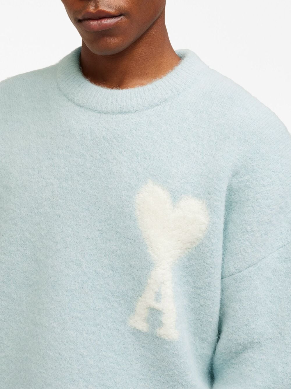 AMI Paris - Pull bleu ciel Ami de Coeur - Lothaire