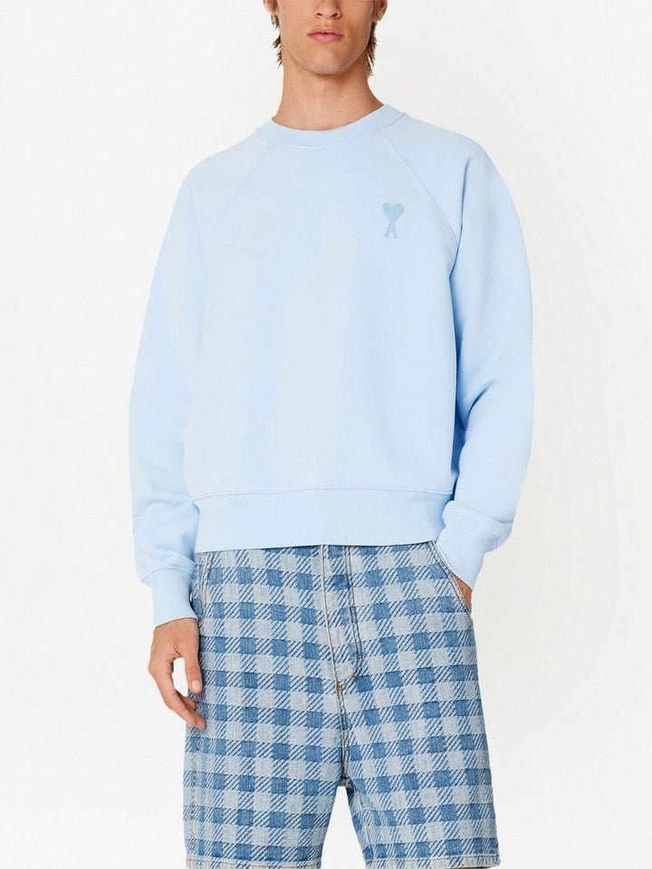AMI Paris - Pull Blue Ami de Coeur en maille - Lothaire