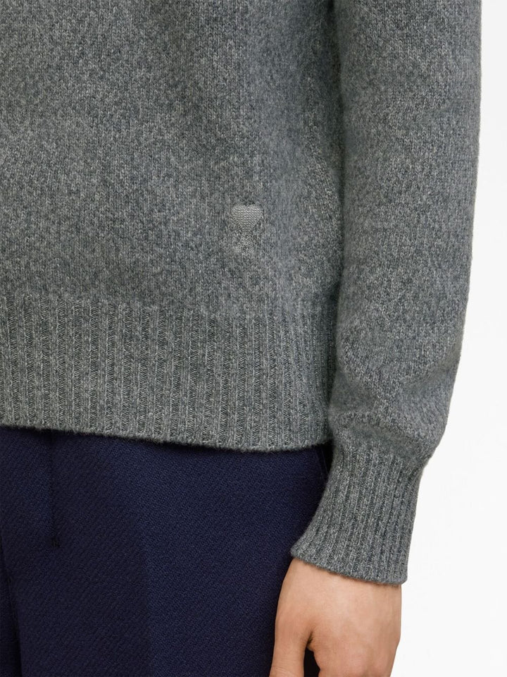 AMI Paris - Pull cachemire gris - Lothaire