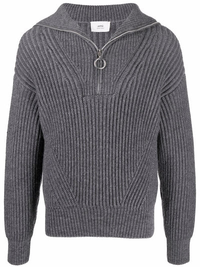 AMI Paris - Pull col zippé Ami de Coeur - Lothaire