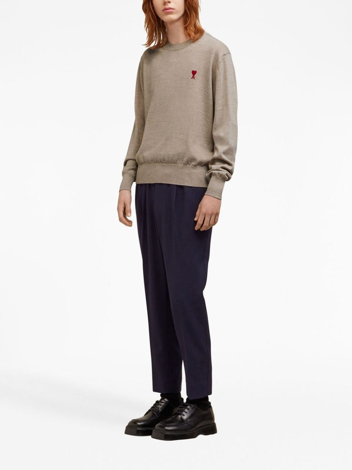 AMI Paris - Pull en laine logo brodé - Lothaire