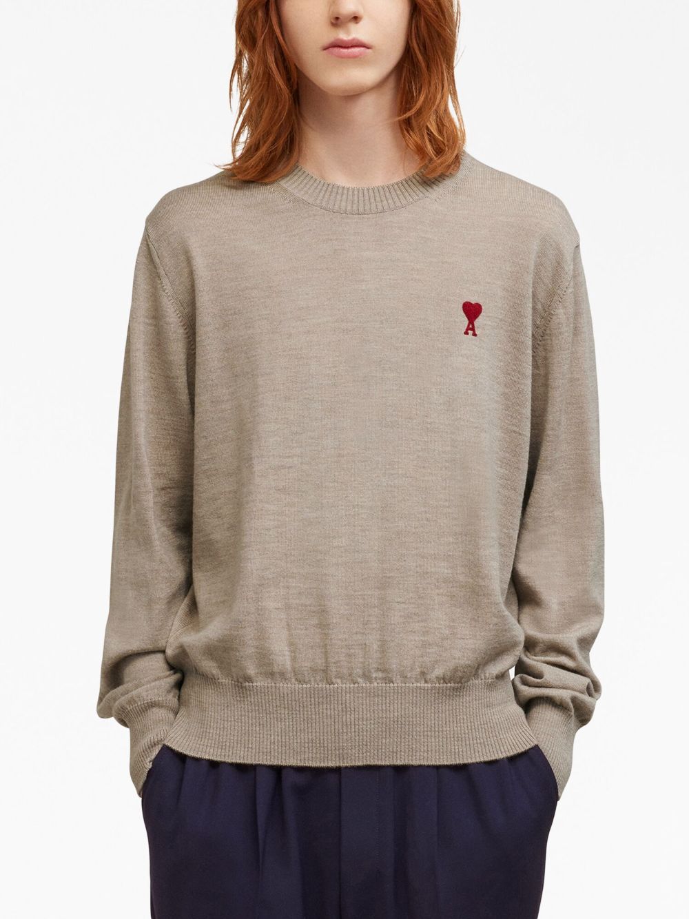 AMI Paris - Pull en laine logo brodé - Lothaire