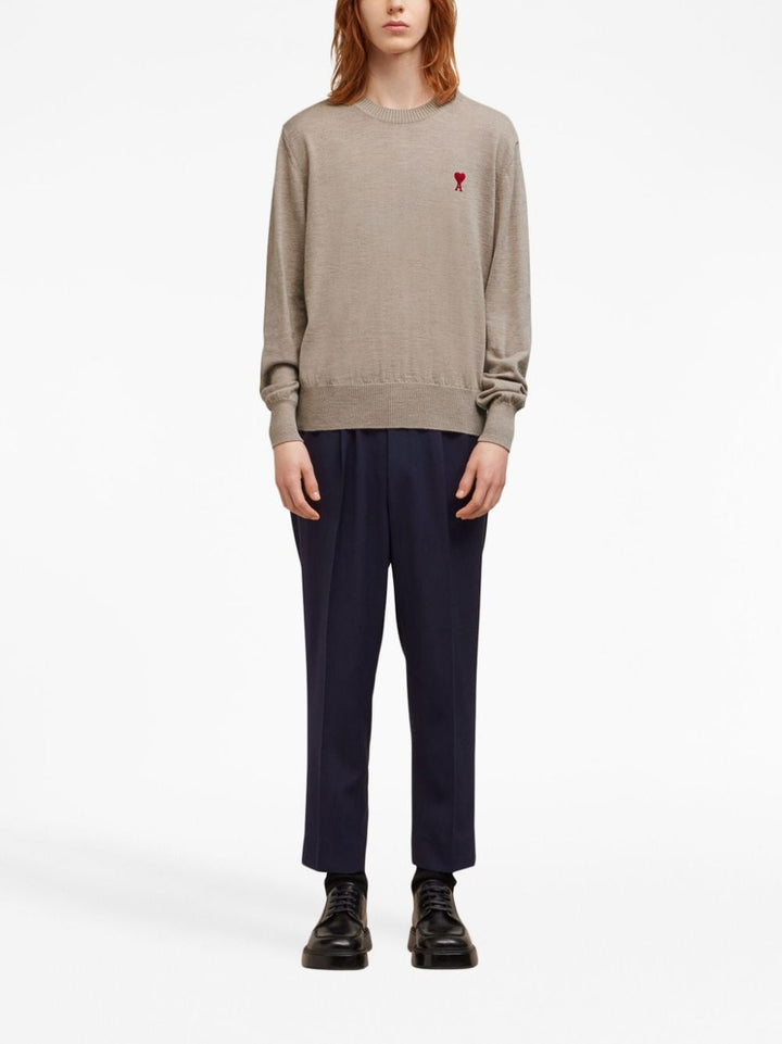 AMI Paris - Pull en laine logo brodé - Lothaire