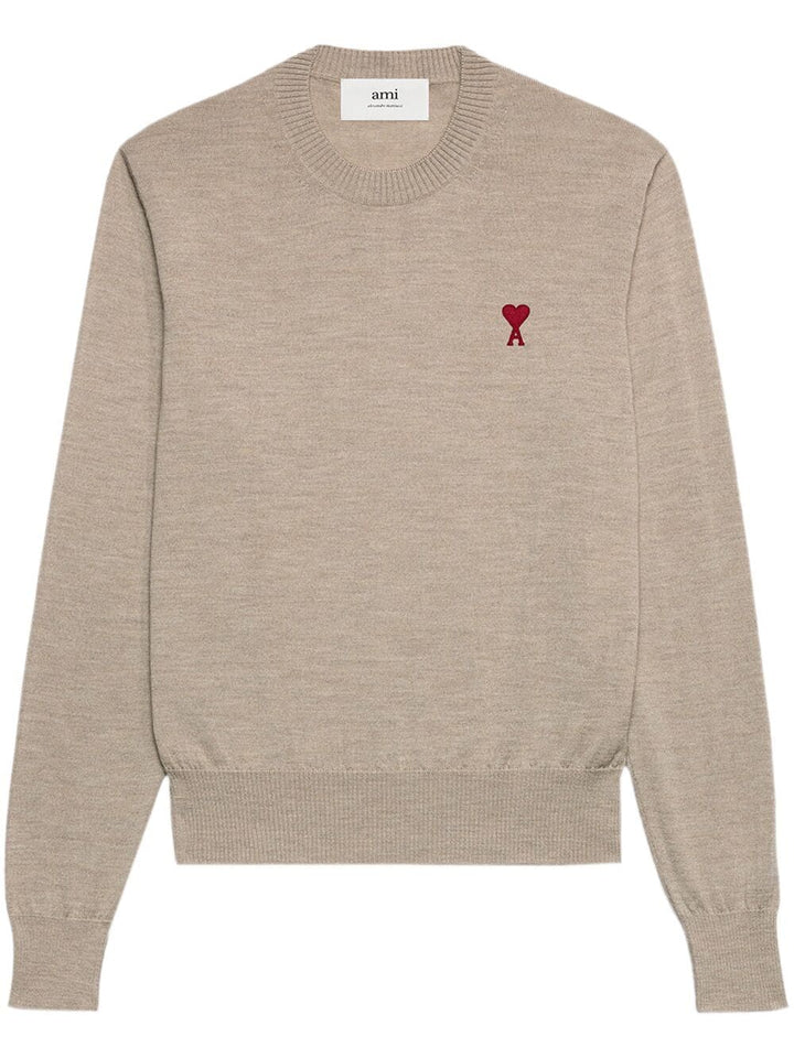 AMI Paris - Pull en laine logo brodé - Lothaire