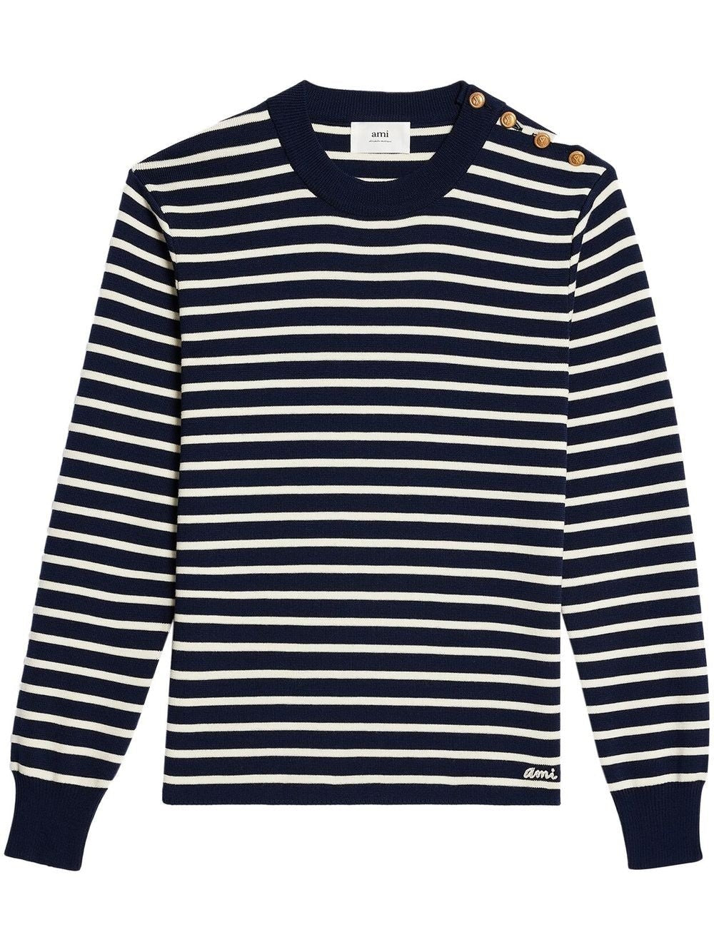 AMI Paris - Pull en mérinos marine - Lothaire