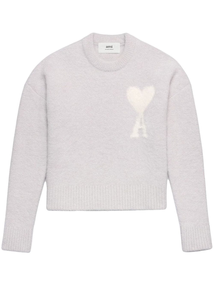 AMI Paris - Pull gris Perle Ami de Coeur - Lothaire