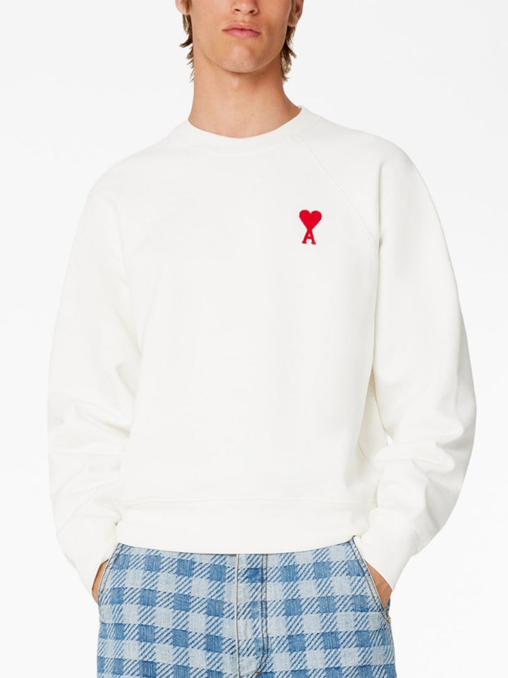AMI Paris - Pull White Ami de Coeur en maille - Lothaire