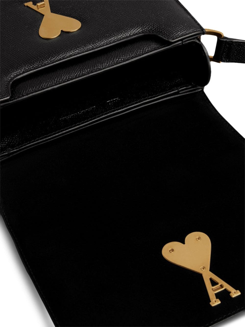 AMI Paris - Sac porté noir épaule Ami de Coeur en cuir - Lothaire