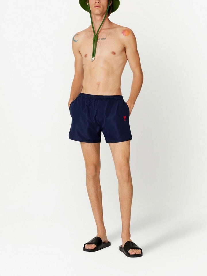 AMI Paris Short de bain Marine logo brodé - Lothaire