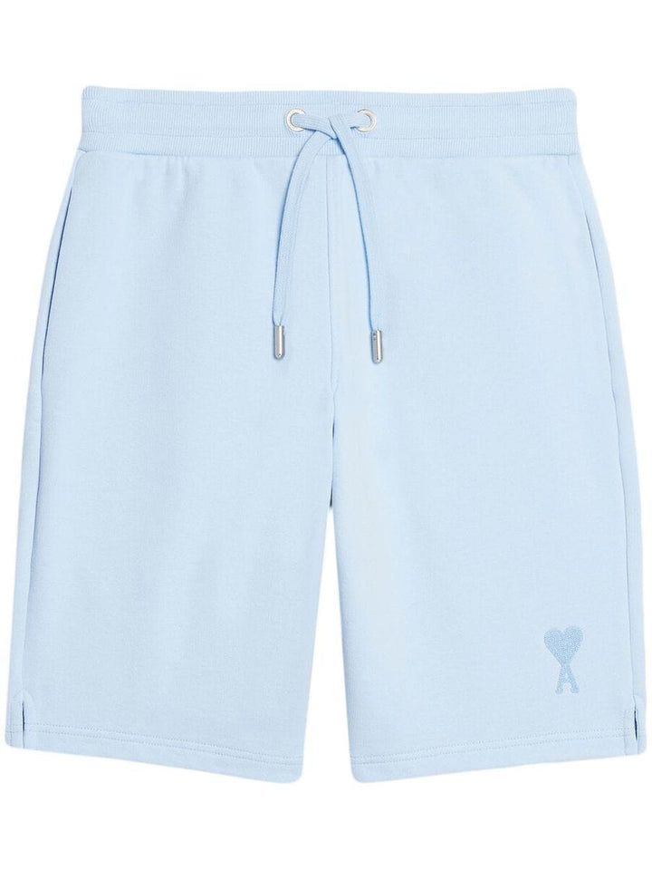 AMI Paris Short de sport à logo brodé Bleu Ciel - Lothaire