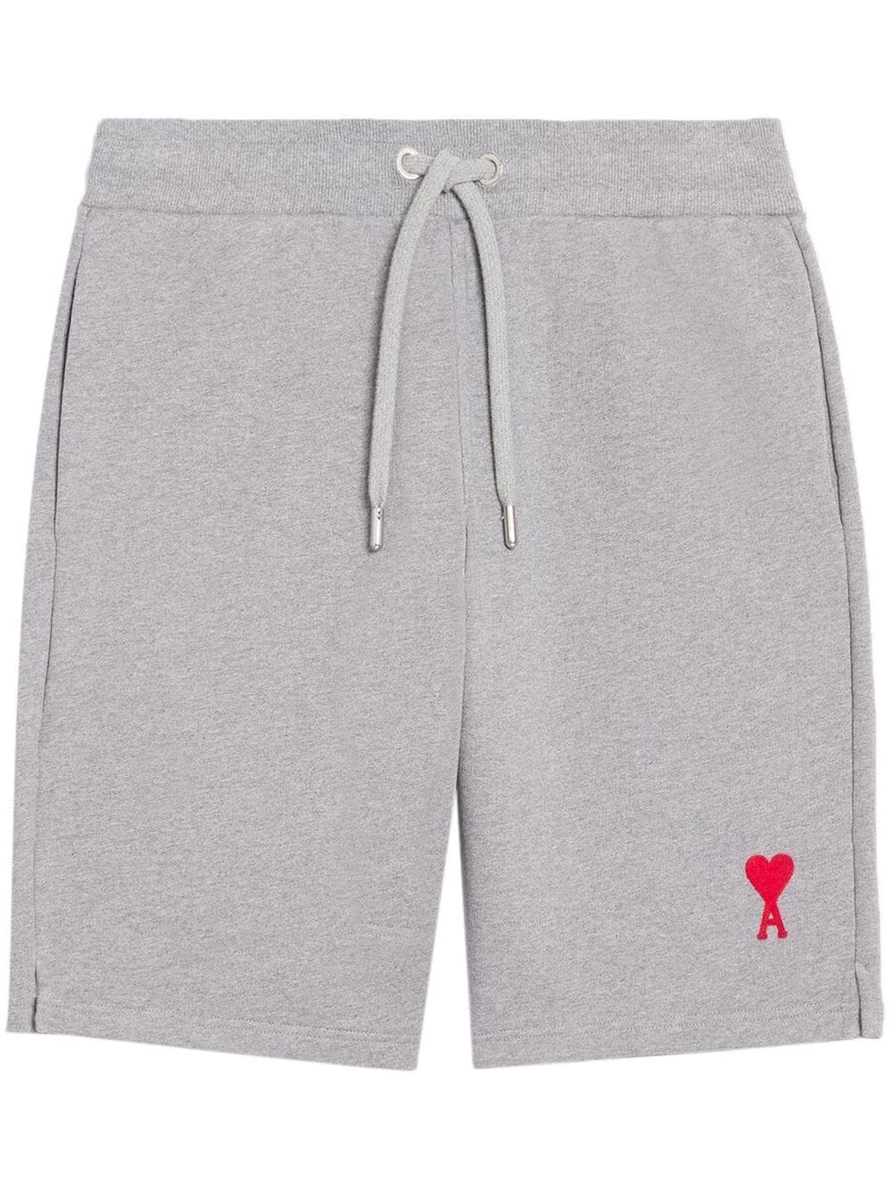 AMI Paris Short de sport à logo brodé Gris - Lothaire