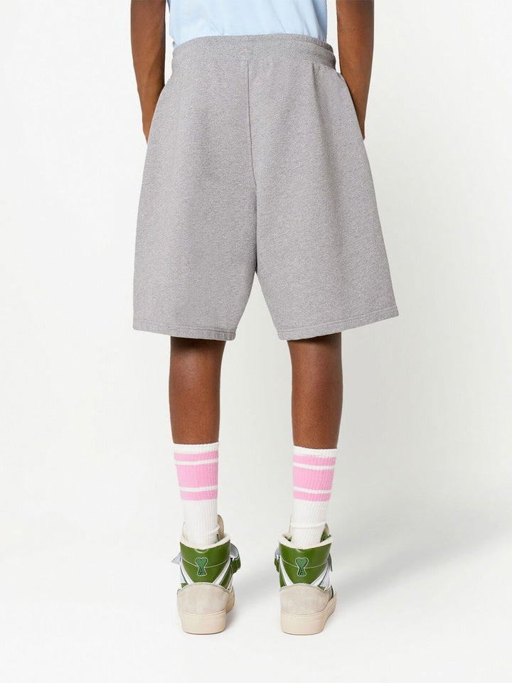 AMI Paris Short de sport à logo brodé Gris - Lothaire