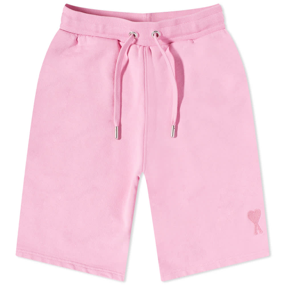 AMI Paris Short de sport à logo brodé Rose - Lothaire