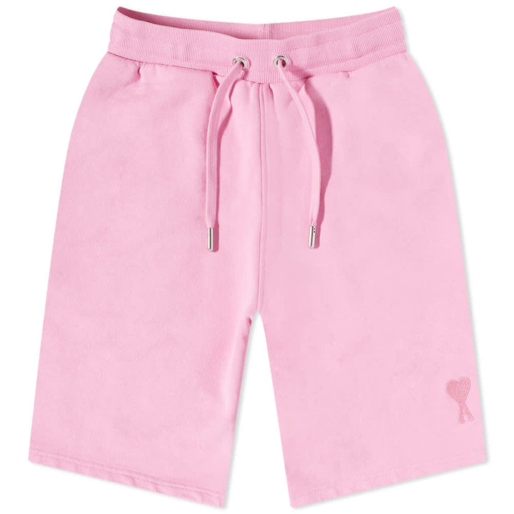 AMI Paris Short de sport à logo brodé Rose - Lothaire