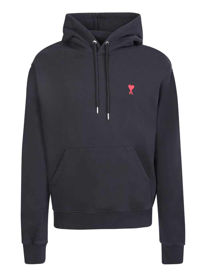 AMI Paris - Sweat à capuche Black Broderie Ami De Cœur - Lothaire