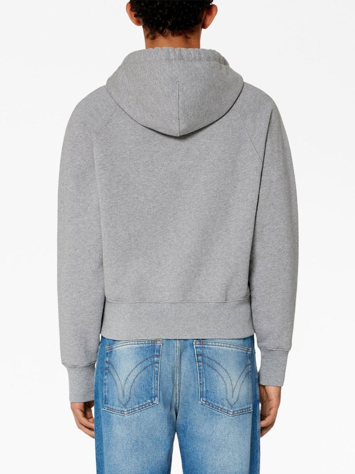 AMI Paris - Sweat à capuche zippé grey Broderie Ami De Cœur - Lothaire