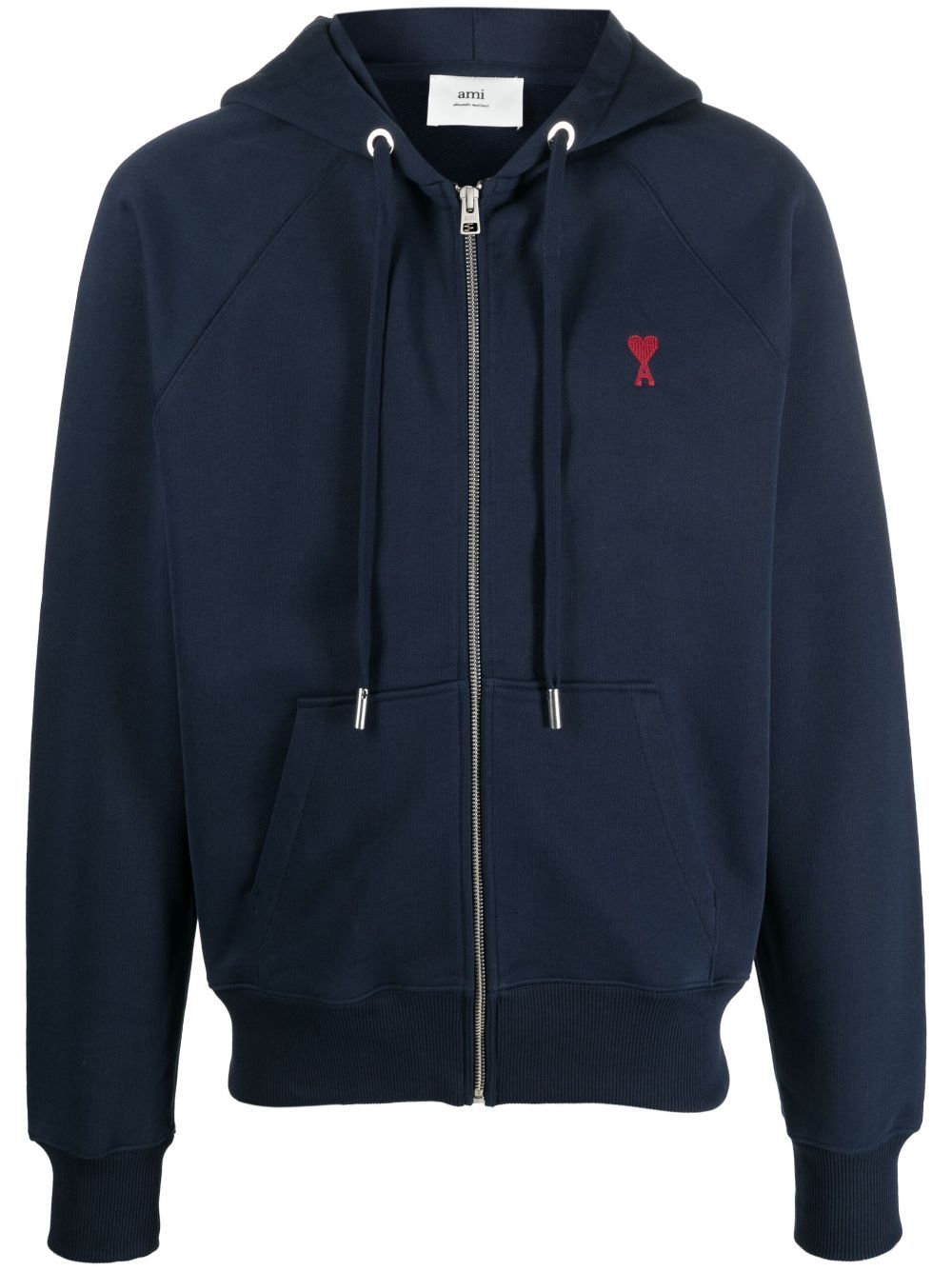 AMI Paris - Sweat à capuche zippé Marine Ami De Cœur - Lothaire