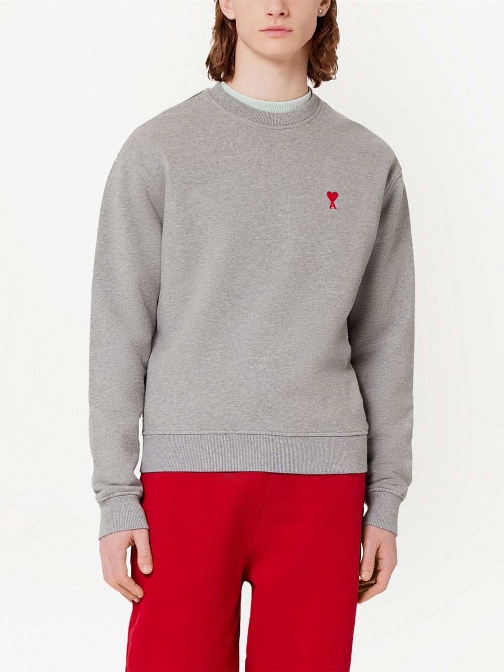 Ami Paris - Sweat Ami De Coeur Gris - Lothaire boutiques