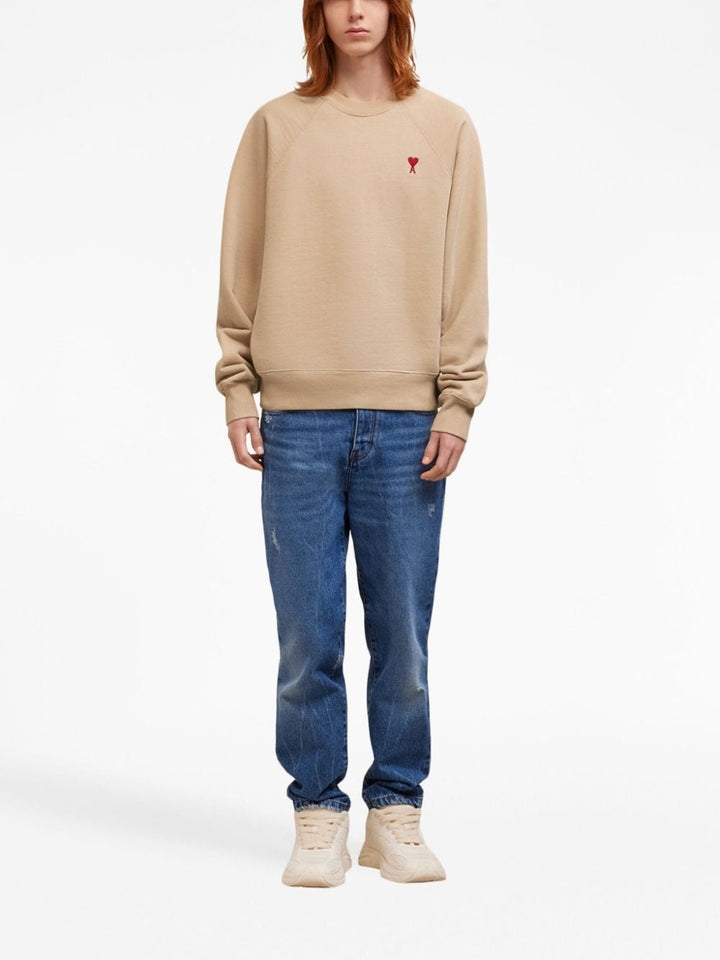 AMI Paris - Sweat Champagne Broderie Ami De Cœur - Lothaire
