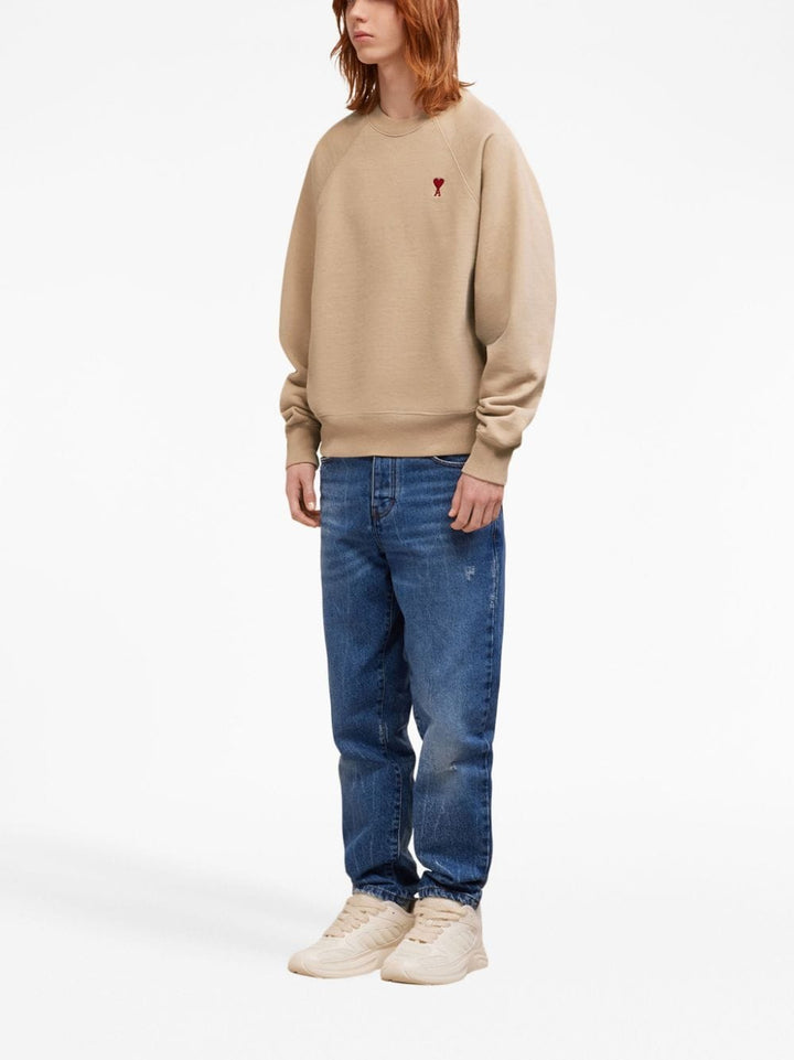 AMI Paris - Sweat Champagne Broderie Ami De Cœur - Lothaire